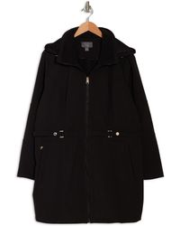 Gallery Hooded Soft Shell Zip Jacket In Black At Nordstrom Rack