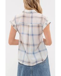 Blu Pepper - Plaid Short Sleeve Button-up Shirt - Lyst