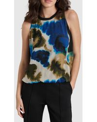 DKNY - Bubble Hem Sleeveless Chiffon Top - Lyst