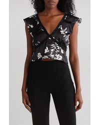 Lulus - Divinely Chic Floral Crop Top - Lyst