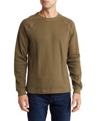 Slate & Stone - Raglan Crewneck Cotton Thermal Sweatshirt - Lyst