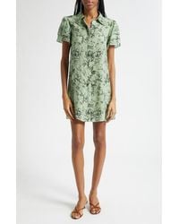Alice + Olivia - Jem Floral Short Sleeve Shirtdress - Lyst