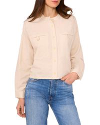 Halogen® - Chambray Cotton & Linen Shirt Jacket - Lyst