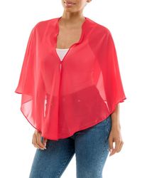 Nina Leonard - Chiffon Capelet - Lyst