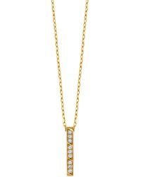 Bony Levy - Varda Diamond Bar Pendant Necklace - Lyst