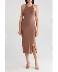 Rachel Parcell - Side Slit Knit Midi Dress - Lyst