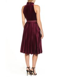 ted baker cornela pleated velvet dress