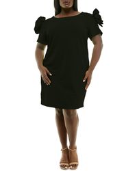 Nina Leonard - Rosette Shift Dress - Lyst