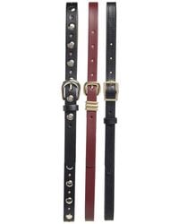 Steve Madden - 3-For-1 Faux Leather Belt Set - Lyst