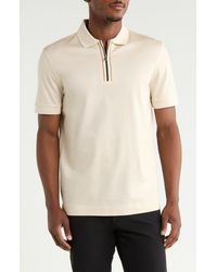 BOSS - H-Paras Cotton Zip Polo - Lyst