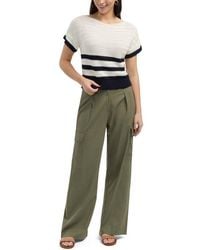 Ellen Tracy - Wide Leg Linen Blend Cargo Pants - Lyst