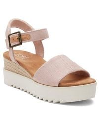 TOMS - Diana Platform Wedge Sandal - Lyst