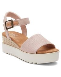 TOMS - Diana Platform Wedge Sandal - Lyst