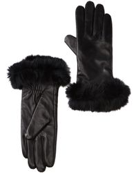 surell rabbit fur fingerless gloves