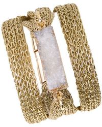 Saachi - Druzy Mesh Chain Bracelet - Lyst