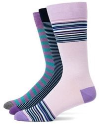 Lorenzo Uomo - Assorted 3-Pack Crew Socks - Lyst