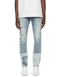 Purple Brand - Patchwork Distressed Skinny Jeans - Lyst