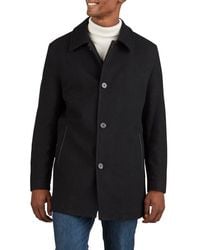 Cole Haan - Wool Blend Plush Car Coat - Lyst