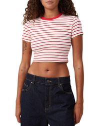 Cotton On - Stripe Crop T-shirt - Lyst