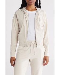 DKNY - Space Dye Full Zip Crop Hoodie - Lyst