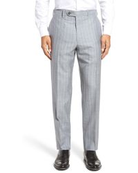 grey striped pants men