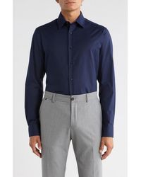 Duchamp - Solid Slim Fit Dress Shirt - Lyst