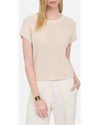 Blu Pepper - Open Knit Short Sleeve Sweater - Lyst