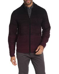 Zachary Prell Hawkins Full Zip Sweater in Grey