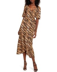 leith melange wrap dress