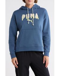 PUMA - Essential Double Up Hoodie - Lyst