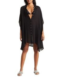 Boho Me - Sharkbite Button-Up Coverup - Lyst