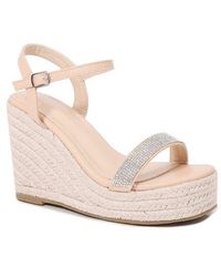BERNESS - Jacinta Rhinestone Epsadrille Wedge Platform Sandal - Lyst