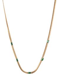 Nordstrom - Waterproof Cubic Zirconia Station Snake Chain Necklace - Lyst