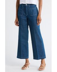 AG Jeans - Kassie Patch Pocket High Waist Ankle Wide Leg Jeans - Lyst