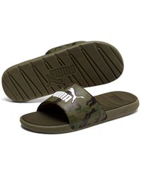 PUMA Cool Cat Camo Slides in Black for Men - Lyst