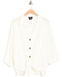 City Chic Urban Explorer Cotton Top In Ivory At Nordstrom Rack - White
