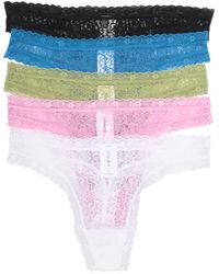 Abound - Peyton Assorted 5-pack Lace Thongs - Lyst