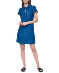 DKNY - Ruffled Envelope Sleeve Shift Dress - Lyst