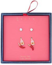 Leith - 3-Pack Hot Sauce Assorted Stud Earrings Set - Lyst