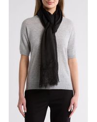 La Fiorentina - Wool Silk Blend Lace Scarf - Lyst