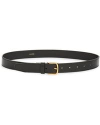 Vince - Stitched Flat Leather Belt - Lyst