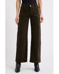 Mavi - Paloma Marine Patch Pocket Corduroy Wide Leg Pants - Lyst