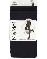 Memoi - 2-pack Solid Control Top Tights - Lyst
