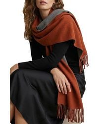 Saachi - Two-Tone Reversible Fringe Scarf - Lyst