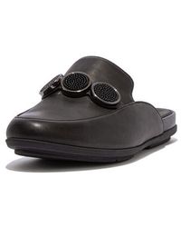 Fitflop - Gracie Bead Link Leather Mule Loafer - Lyst
