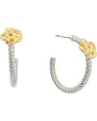 Juvell - Two-Tone Textured Hoop Earrings - Lyst