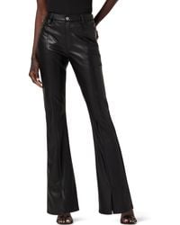 Hudson Jeans - Blair Faux Leather High Waist Split Hem Flare Pants - Lyst
