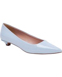 Linea Paolo - Banks Patent Kitten Heel Pointed Toe Pump - Lyst