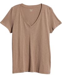 madewell whisper cotton v neck pocket tank