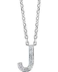 Effy - Sterling Pavé Diamond Initial Pendant Necklace - Lyst